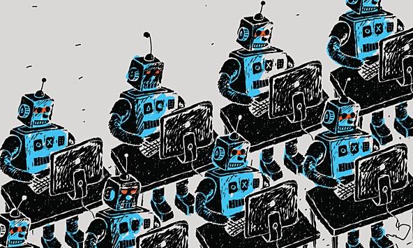 Ilustration of several robots 
